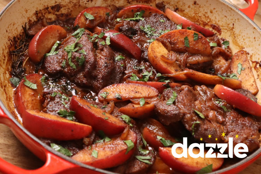 Brandy Apple Braised Pork Chops